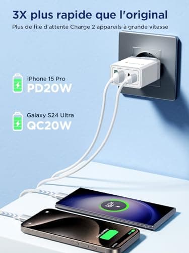 Aioneus Chargeur USB-C 40W 4 Ports — vue 3