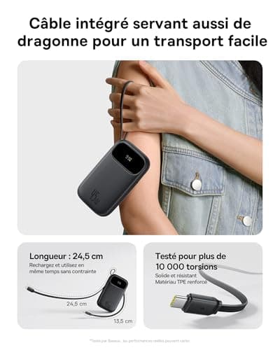 Baseus Power Bank 20000mAh 65W USB-C — vue 4