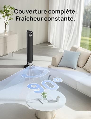 DREO Ventilateur Colonne 20dB Silencieux