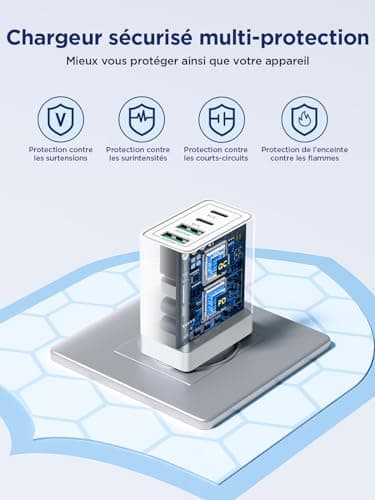 Aioneus Chargeur USB-C 40W 4 Ports — vue 4