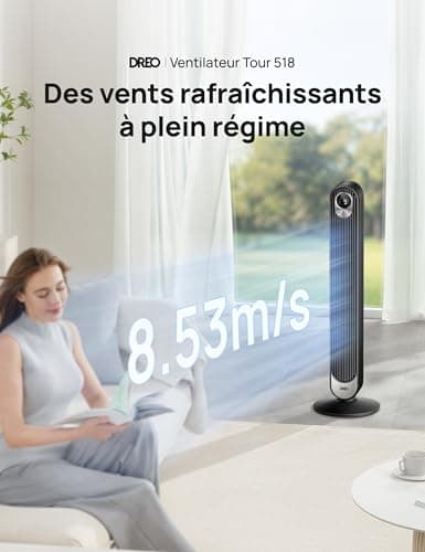 DREO Ventilateur Colonne 20dB Silencieux — vue 2
