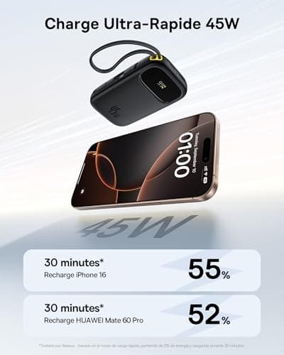 Baseus Power Bank 20000mAh 65W USB-C — vue 2