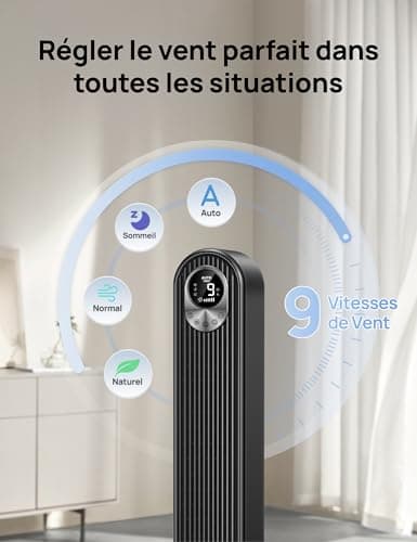 DREO Ventilateur Colonne 20dB Silencieux — vue 4